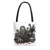 Creepy Zombie Tote Bag, Halloween Accessories, Horror Lover Gift, Spooky Bag, Unique Trick or Treat Bag