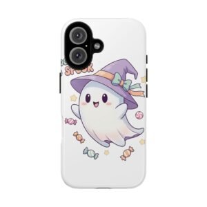 Cute Ghost Phone Case for Halloween, Tough Protective Cover, Spooky Gift, Kawaii Accessories, Cute Halloween Decor