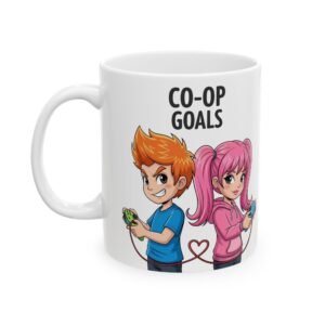 Fun Gaming Couple Ceramic Mug - Perfect for Gamers, Unique Gift, Coffee Cup, Couples' Gift, Kitchen Decor
