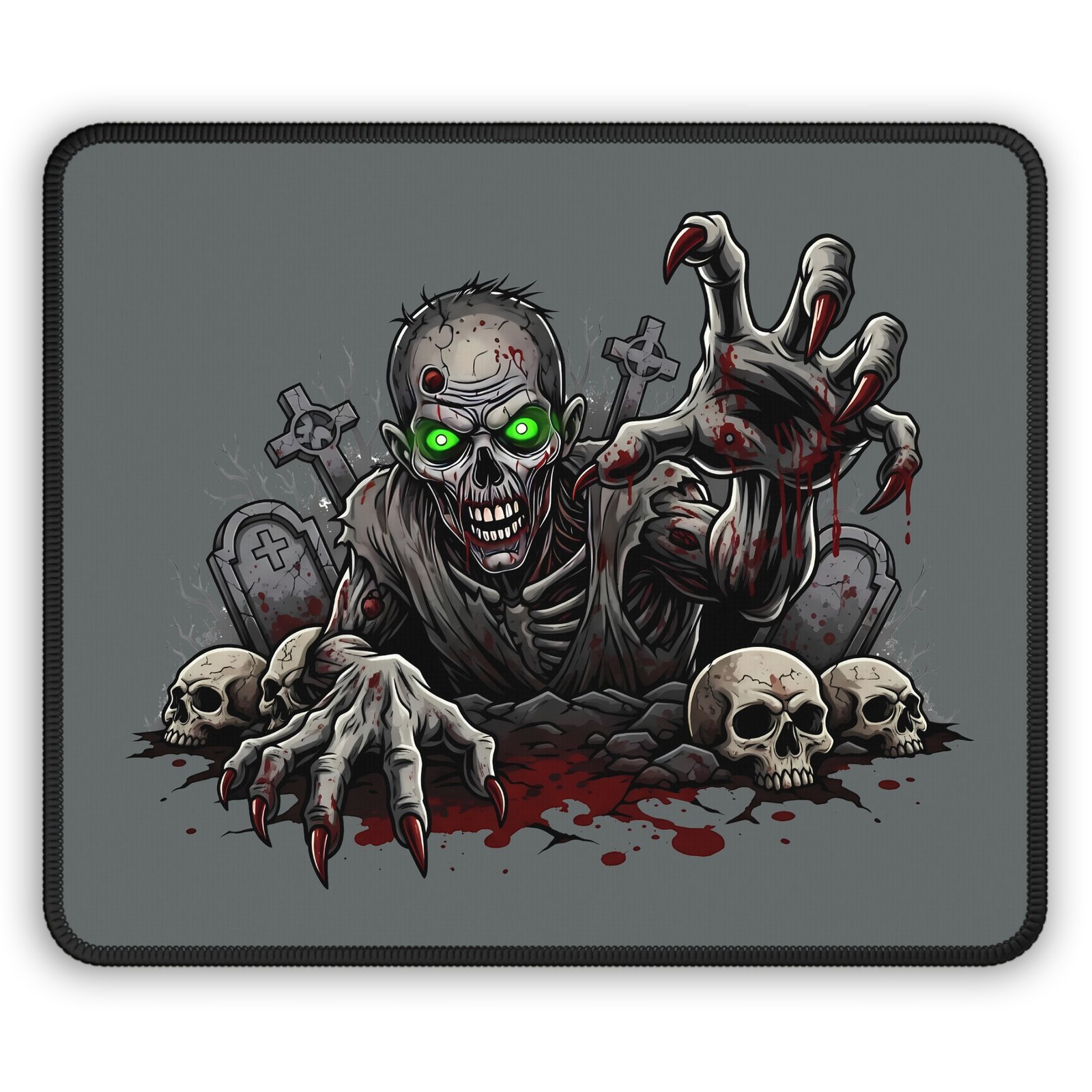 Zombie Apocalypse Gaming Mouse Pad - Cool Gamer Gear, Computer Accessory, Horror Decor, Battle Royale Gift, Halloween Gaming