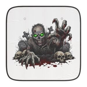 Zombie Car Sun Shades, Vehicle Sunshade, Halloween Decor, Universal Fit, Car Accessories, Fun Gifts for Zombie Lovers