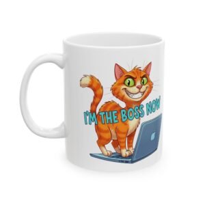 Whimsical Cat Ceramic Mug - Perfect for Cat Lovers, Unique Gift for Birthdays, Holidays, Coffee and Tea Enthusiasts, Pet Owners, Home [...]