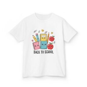 Back to School Kids Tee, Cute Cotton T-shirt, School Themed Kids Wear, Fun Classroom Apparel, Kids Gift for School