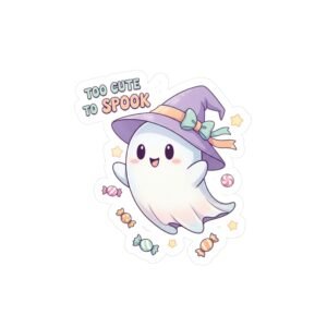 Cute Halloween Ghost Vinyl Decals, Spooky Decor for Kids, Trick or Treat Stickers, Fun Party Supplies, Kids Room Decor