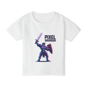 Pixel Warrior Toddler T-Shirt | Fun Kids Tee for Gaming Fans | Cute Gift for Birthdays, Holidays, Playdates, Family Outings