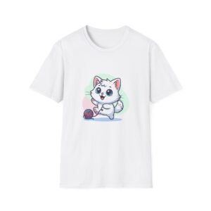 Cute Cat Playful Unisex T-Shirt, Funny Pet Shirt, Gift for Cat Lovers, Softstyle Tee, Animal Lover Apparel