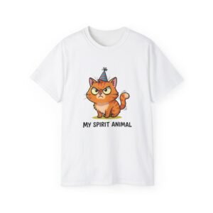 Funny Cat Spirit Animal Tee - Unisex Ultra Cotton Shirt, Cat Lover Gift, Cute Animal Tee, Birthday Present, Pet Lover Apparel