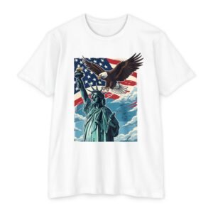 Patriotic Eagle T-Shirt - Vintage American Flag Tee, Independence Day Gift, July 4th Shirt, Unisex Graphic Top, Casual Wear