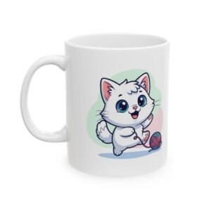 Cute Cat Ceramic Mug - Ideal Gift for Cat Lovers, Coffee Lover's Delight, Fun Home Decor, Birthday Gift, Unique Pet Merchandise