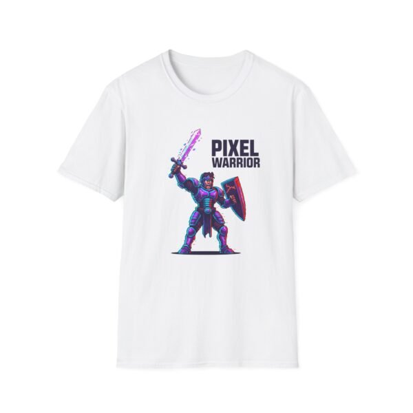 Pixel Warrior Unisex Softstyle T-Shirt | Retro Gamer Gift, Video Game Tee, Gaming Merchandise, Fantasy Shirt, Cool T-Shirt
