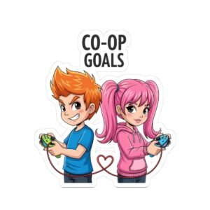 Cute Co-op Goals Stickers for Gamers | Perfect for Laptops, Water Bottles, Gifts, Scrapbooking, & Decor