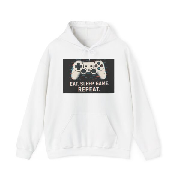 Gamer's Hoodie: Eat. Sleep. Game. Repeat. Unisex Heavy Blend Sweatshirt for Gaming Enthusiasts, Cozy Gift for Gamers