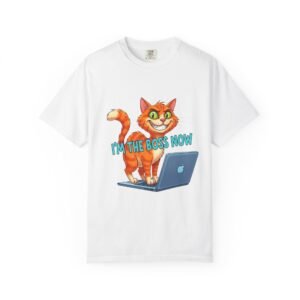 Funny Cat Graphic Tee, I'm The Boss Now Shirt, Gift for Cat Lovers, Cute Pet Owner Gift, Unisex Humor T-shirt, Everyday Casual Top