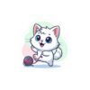 Cute Cat Kiss-Cut Stickers for Pet Lovers, Fun Laptop Decals, DIY Craft Supplies, Gift for Friends, Decoration for Journals